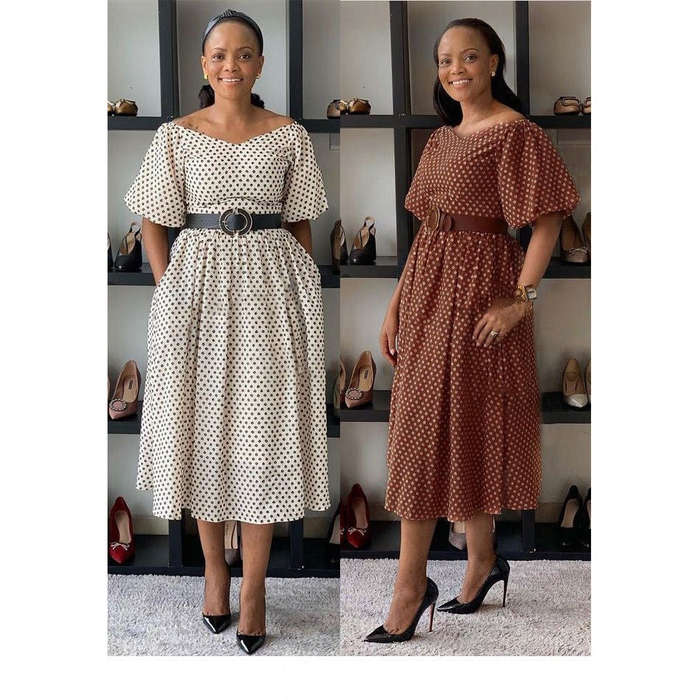 Short Sleeve Polka Dot Dress