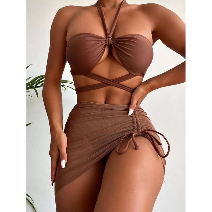 Halter Bandage Women's Swimsuit