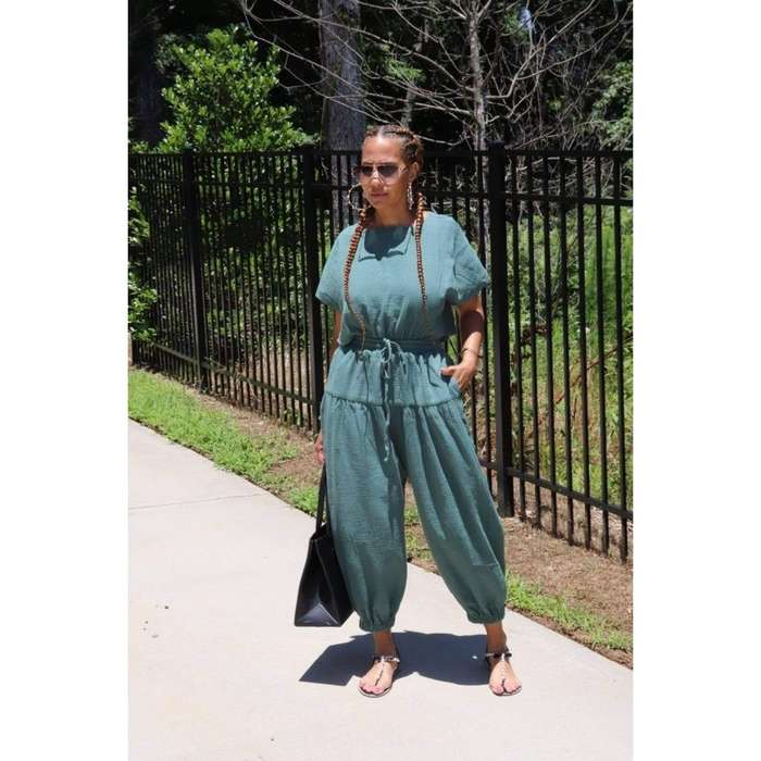 Shelly Back open overall jumpsuit 