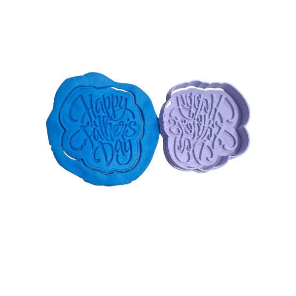 Hubbe Cookie Cutter - Happy Father's Day Curly Font