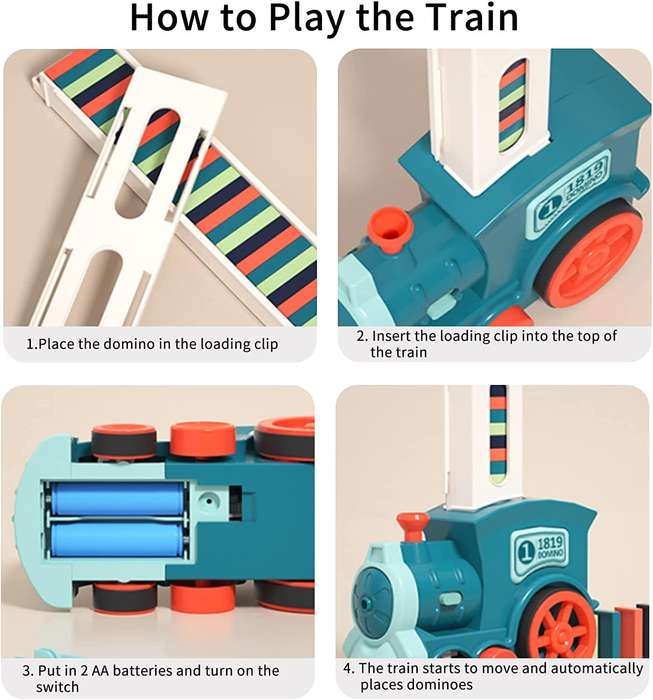 Domino Train Toy Set for Kids