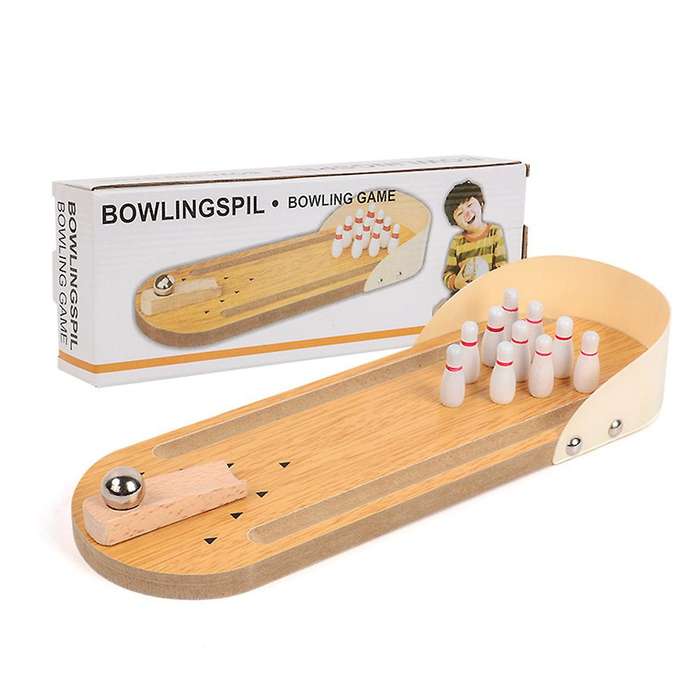 Bowlingspil Bowling Game Mini Desktop Wooden Bowling Toy