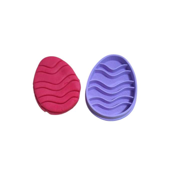 Hubbe Cookie Cutter - Easter Egg with Wavey Lines