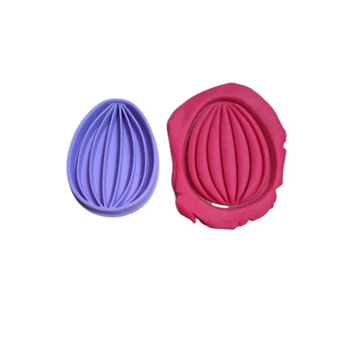 Hubbe Cookie Cutter - Easter Egg with Vertical Lines