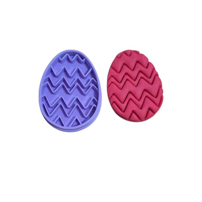 Hubbe Cookie Cutter - Easter Egg with Zig Zag Lines