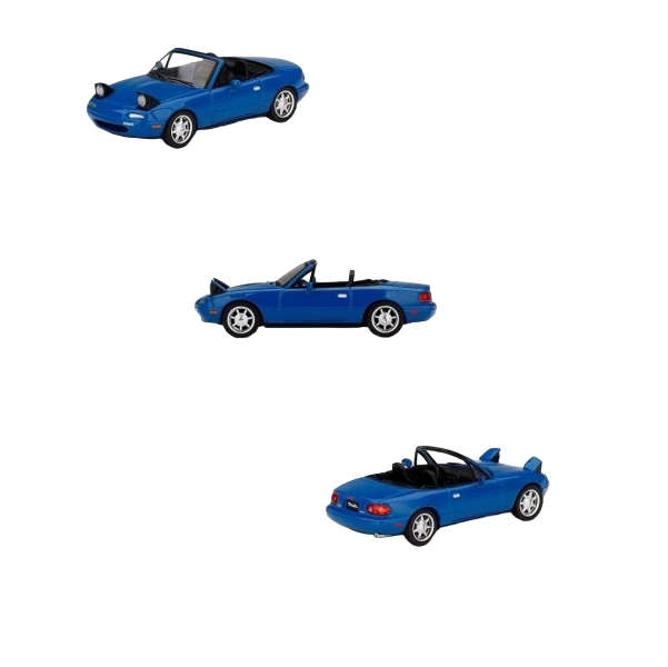 Eunos Roadster Mariner Blue Headlight Up 1:64 Model