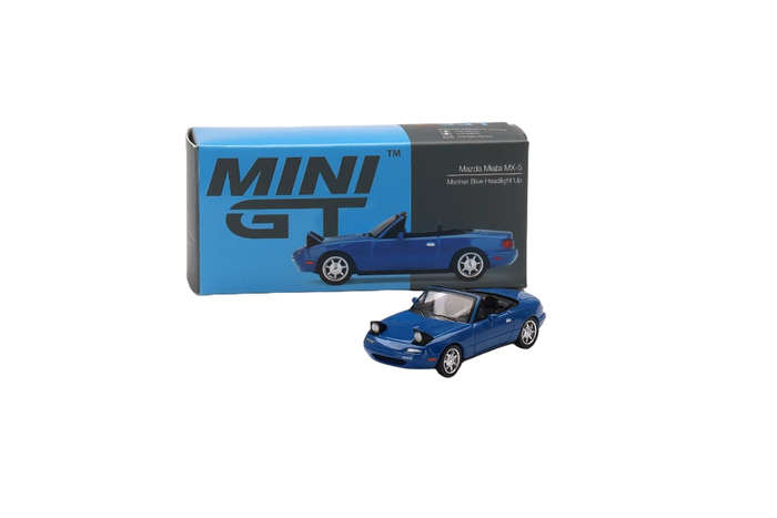 Eunos Roadster Mariner Blue Headlight Up 1:64 Model