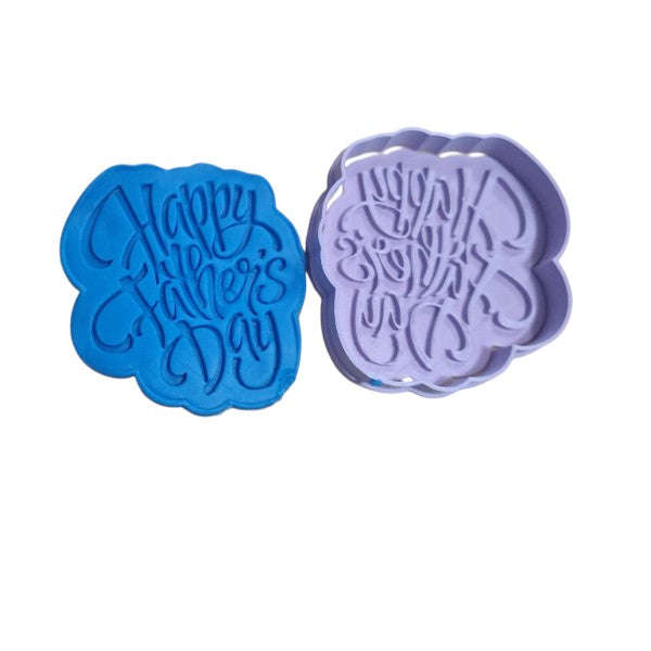 Hubbe Cookie Cutter - Happy Father's Day Curly Font