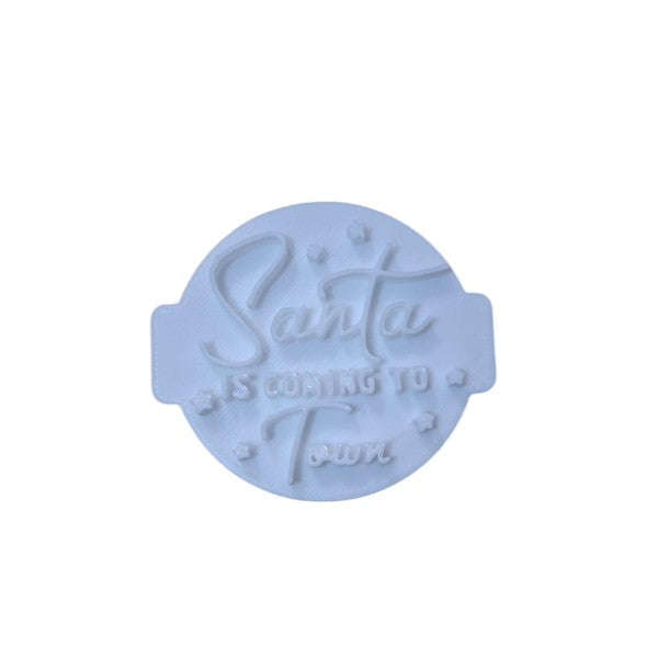 Hubbe Cookie Cutter - Santa Is Coming To Town Embosser