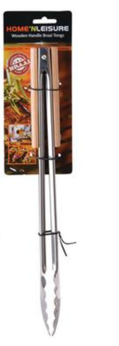 BBQ Tongs with wooden handle 40cm