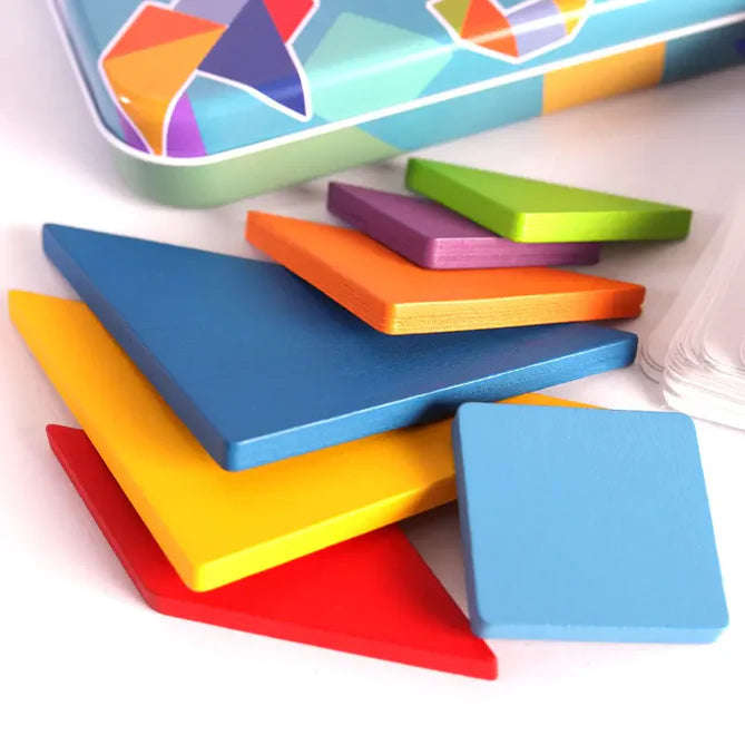Shapes Puzzles in A Tin