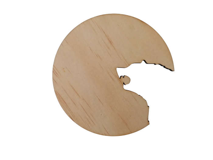 Wooden Bear Cutout Cup Coasters