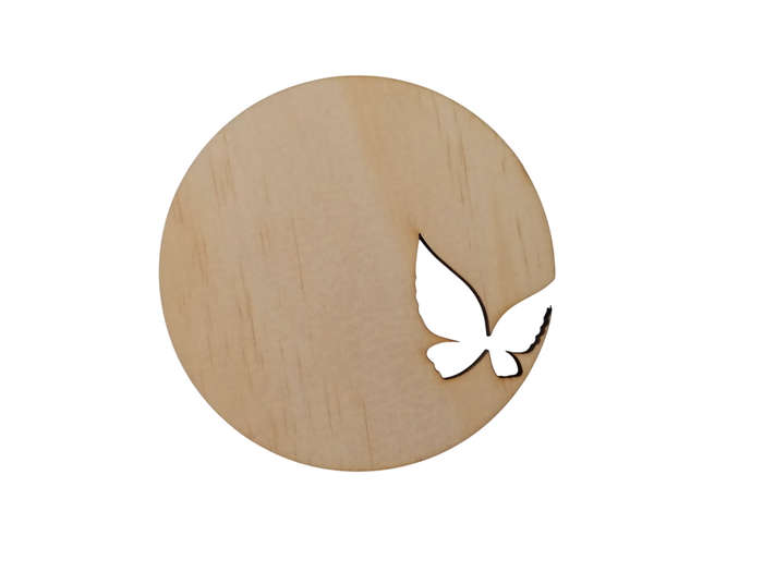 Wooden Butterfly Cutout Cup Coasters