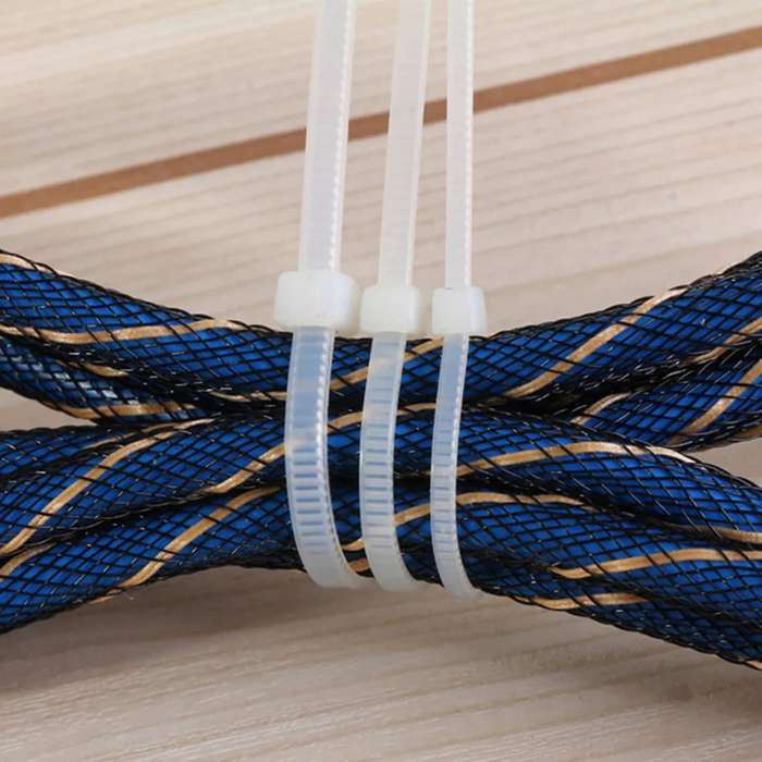 DEKTON 60PC 4.8mm x 200mm White Cable Ties