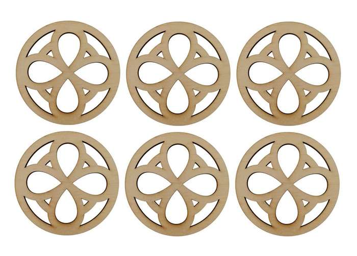 Wooden Celtic Cup Coasters