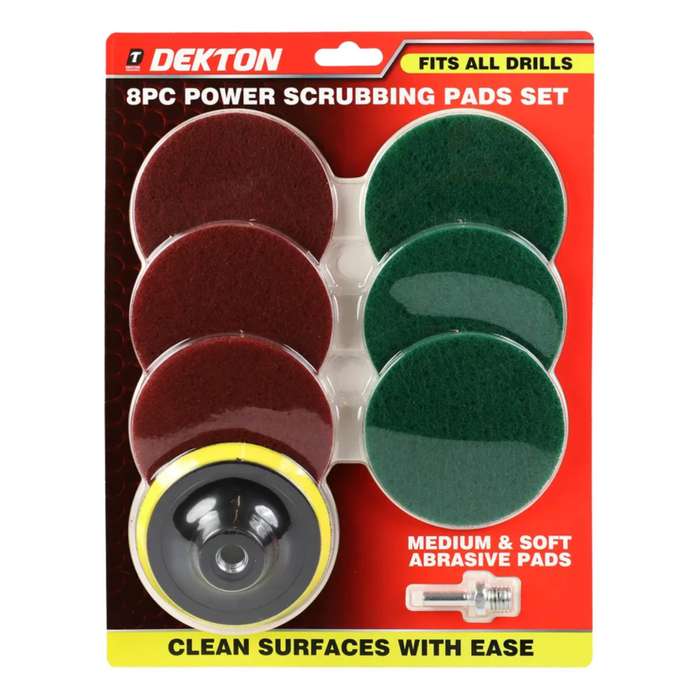DEKTON 8PC Power Scrubbing Pad Set