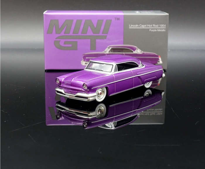 Mini GT Lincoln Capri Hot Rod 1954 Purple Metallic 1:64 Model