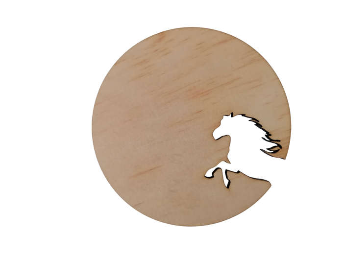 Wooden Horse Cutout Cup Coasters