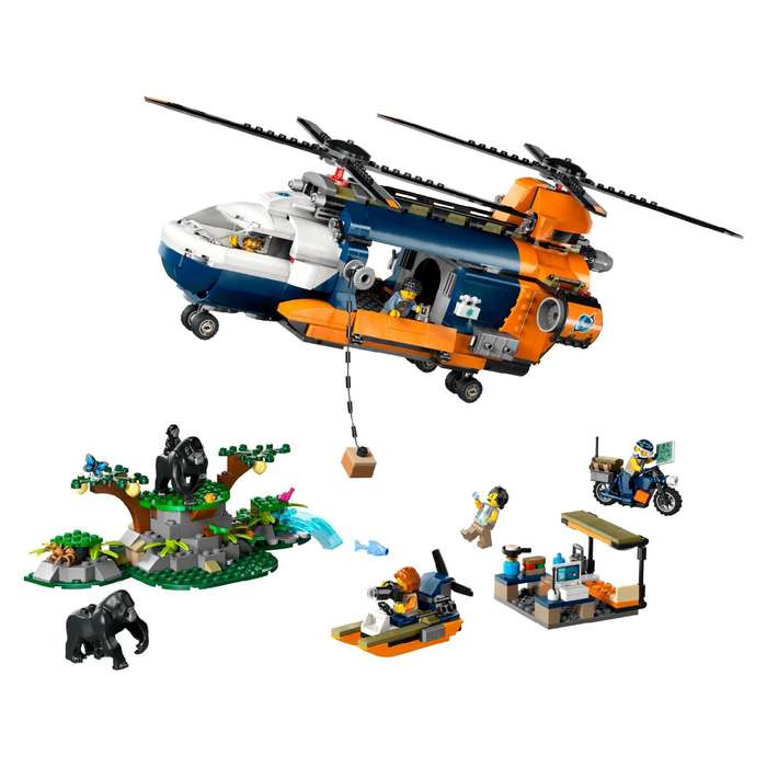 LEGO 60437 City Jungle Explorer Helicopter at Base Camp