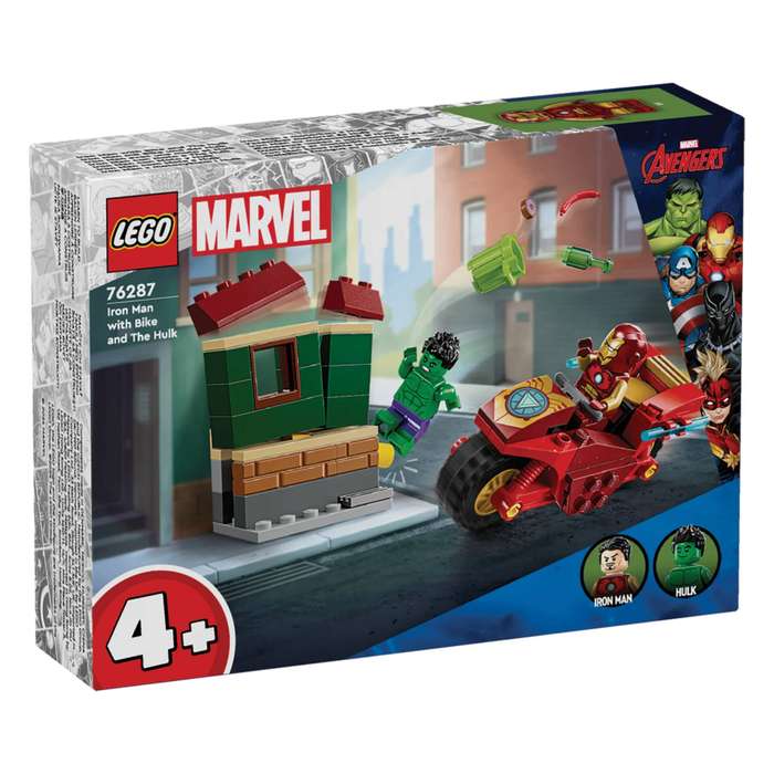 LEGO 76287 Marvel Iron Man with Bike and The Hulk