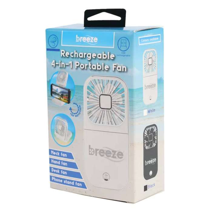 Breeze Rechargeable 4-in-1 Portable Fan