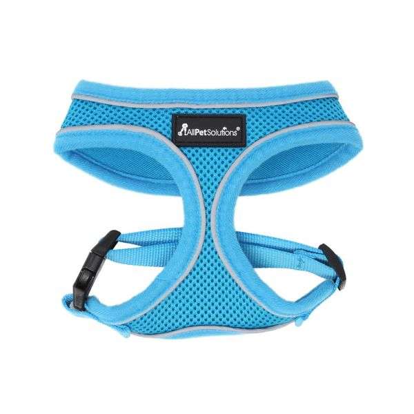 All Pets Solutions Dog Harness with Reflective Strip Blue - Medium