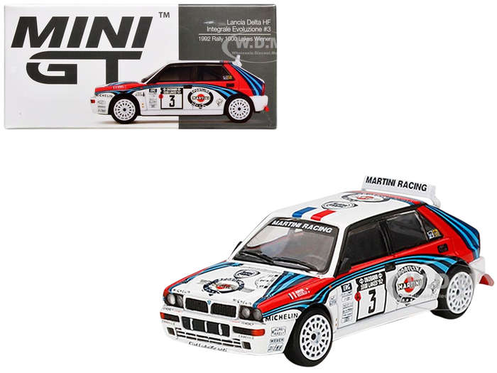 Mini GT Lancia Delta HF Integrate Evolution 1992 Rally 1:64 Model