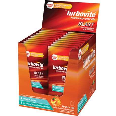 Turbovite Blast Alcohol Free Sachets 10ml box of 48 sachets