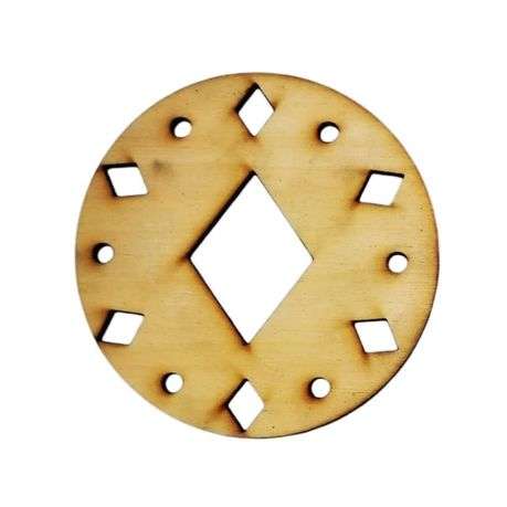 Wooden Round Diamonds Coasters