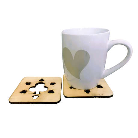 Wooden Square Diamonds Coasters