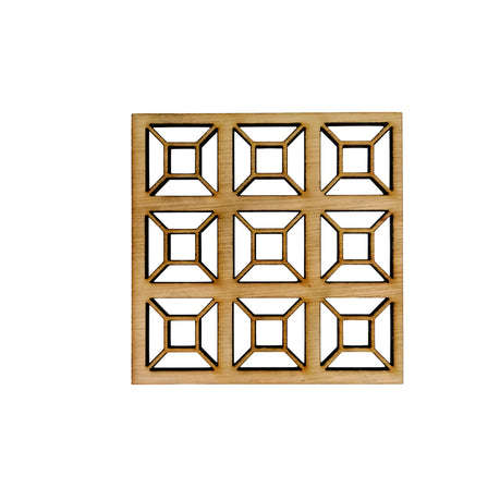 Wooden Geometric Squares Coasters