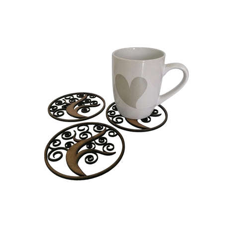 Wooden Tree of Life Coasters