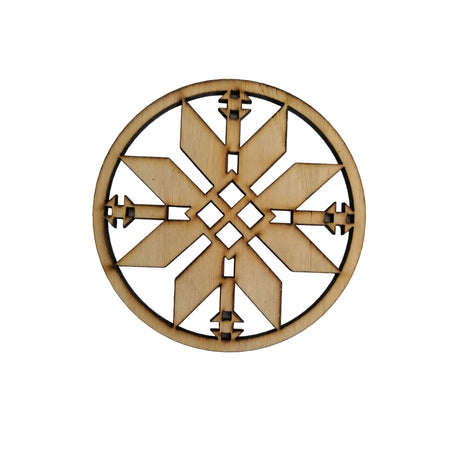 Wooden Geometric Flower Coasters