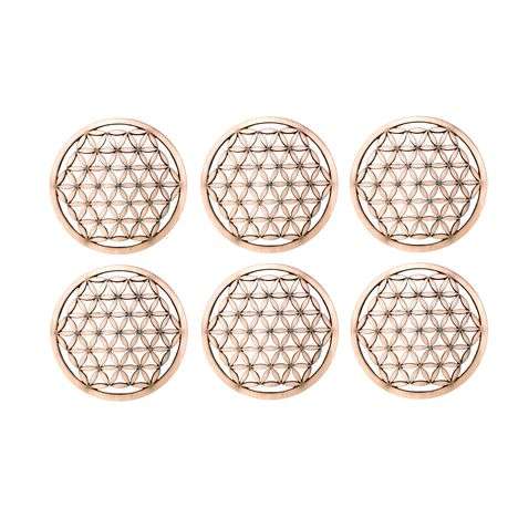 Wooden Flower of Life Coasters