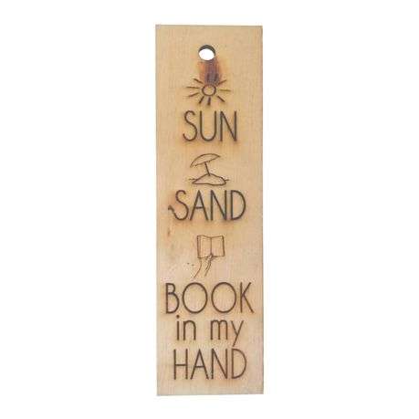 Wooden Sun Sand Book In My Hand Bookmarks
