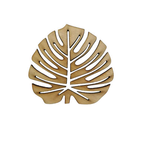 Wooden Tropical Leaf Coasters