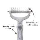 All Pets Solutions Dematting Comb for Dogs & Cats - Grey