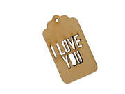 Small Wooden I Love You Tag