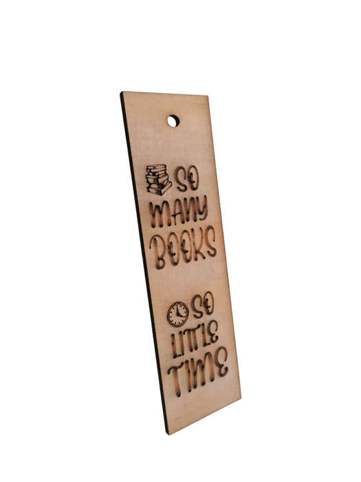 Wooden So Many Books So Little Time Bookmark