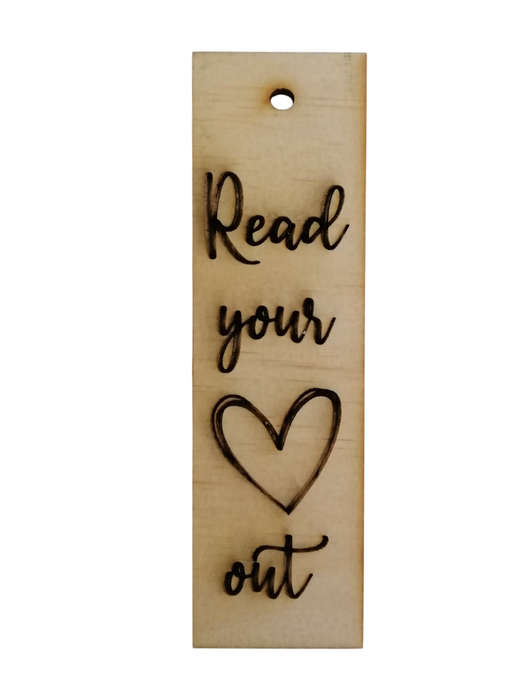 Wooden Read Your Heart Out Bookmark