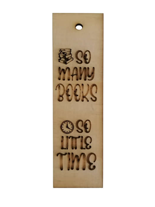 Wooden So Many Books So Little Time Bookmark