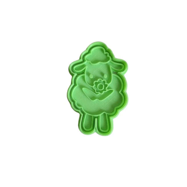 Hubbe Cookie Cutter - Easter Sheep with Flower
