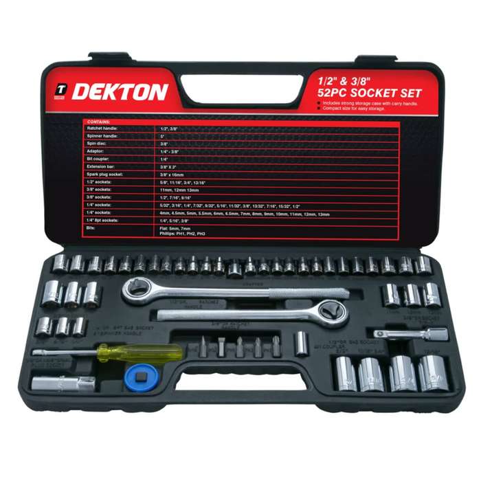 DEKTON 52PC Socket Set