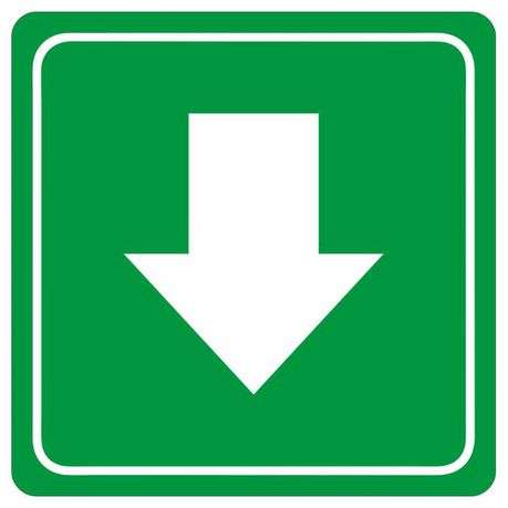Parrot Products: Green Arrow Symbolic Sign on White ACP 15cm*15cm SN4115