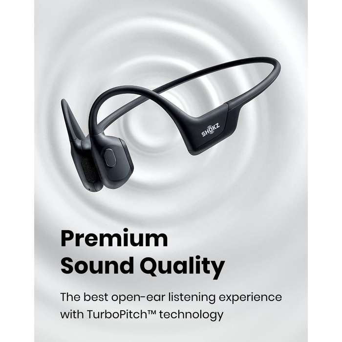Shokz Wireless bone Conduction Headphones Open Run Black