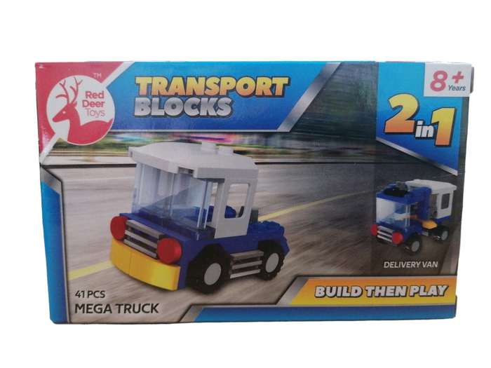 Red Deer 2-In-1 Transport Building Blocks