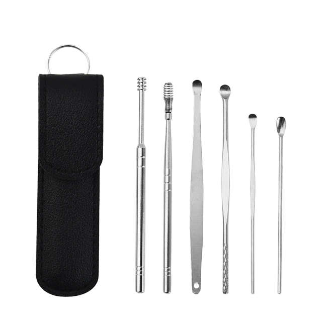 7 Pieces Ear Cleaner Wax Remover Set on Keyring