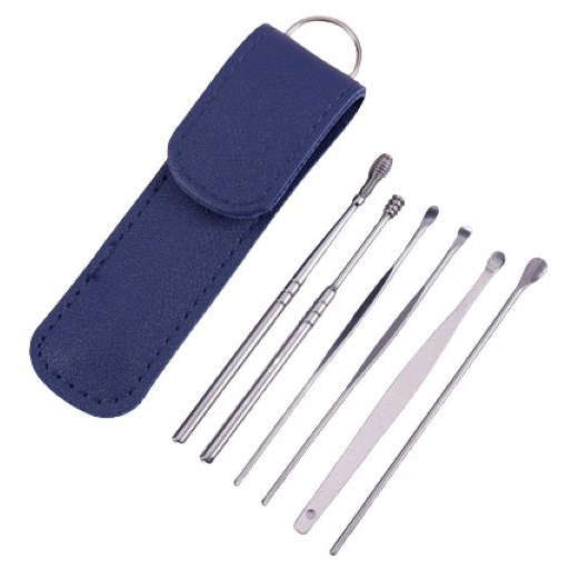 7 Pieces Ear Cleaner Wax Remover Set on Keyring