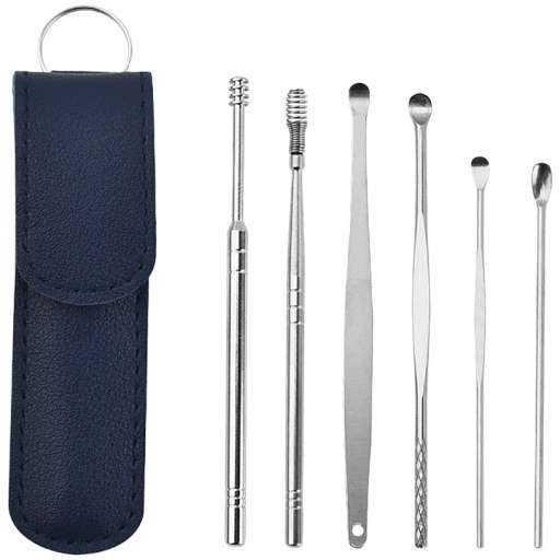 7 Pieces Ear Cleaner Wax Remover Set on Keyring