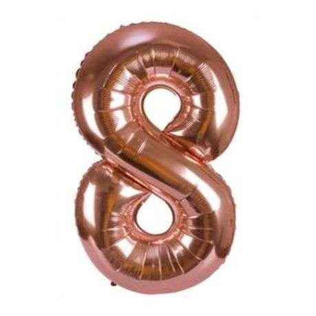 Rose Gold Number Helium Balloon 106cm